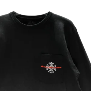 Chrome Hearts Gun N' Roses Black Cross Embroidery Logo Long Sleeve Tee view 3