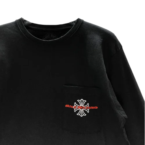 Chrome Hearts Gun N' Roses Black Cross Embroidery Logo Long Sleeve Tee view 3