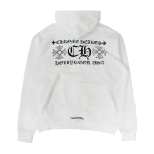 Chrome Hearts Hollywood USA White Hoodie
