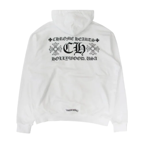 Chrome Hearts Hollywood USA White Hoodie