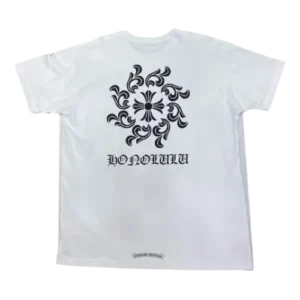 Exclusive Chrome Hearts Honolulu Cross Logo Pocket Tee White
