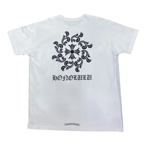 Exclusive Chrome Hearts Honolulu Cross Logo Pocket Tee White