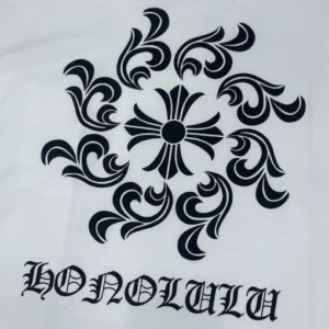 Exclusive Chrome Hearts Honolulu Cross Logo Pocket Tee White view 3