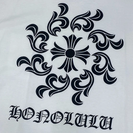Exclusive Chrome Hearts Honolulu Cross Logo Pocket Tee White view 3
