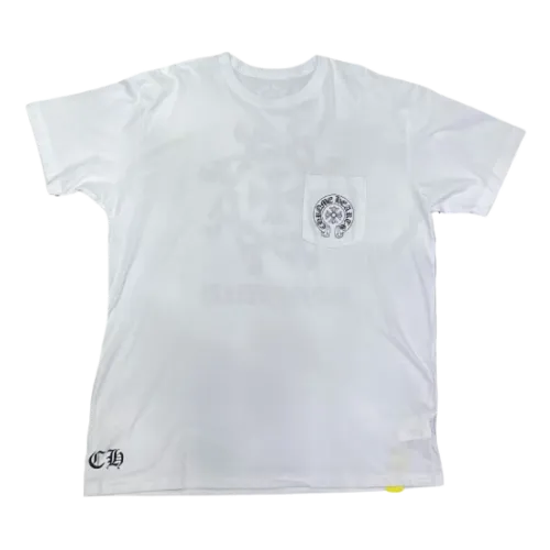 Exclusive Chrome Hearts Honolulu Cross Logo Pocket Tee White view 2