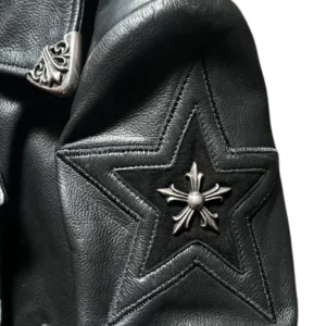 Chrome Hearts Leather Jacket JJ Dean Star view 3
