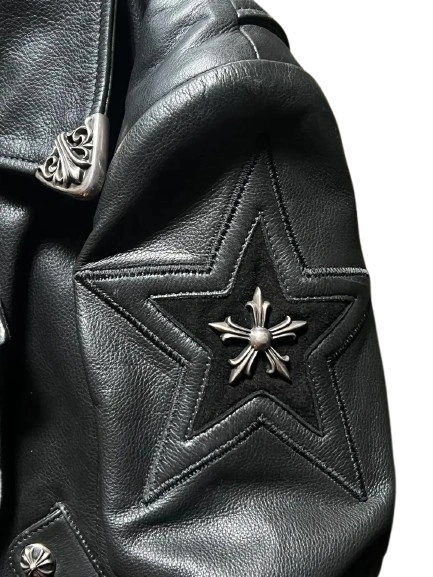 Chrome Hearts Leather Jacket JJ Dean Star view 3