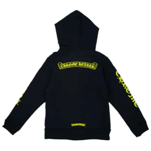 Chrome Hearts Scroll Logo Zip Up Hoodie
