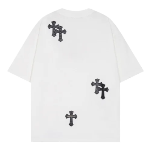 Chrome Hearts Leather Cross Short Sleeved T-Shirt view 2