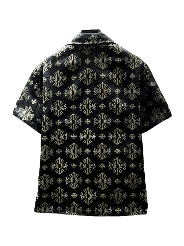 Chrome Hearts Leather Pocket Black Shirt with Short view 3