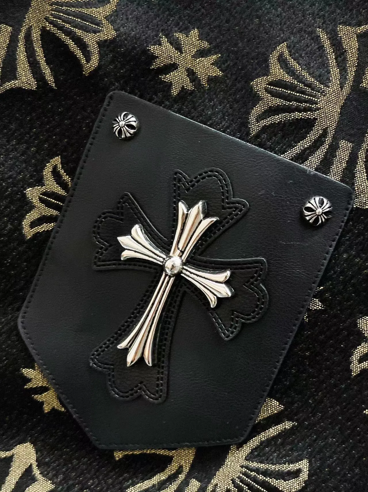 Chrome Hearts Leather Pocket Black Shirt with Short view 5