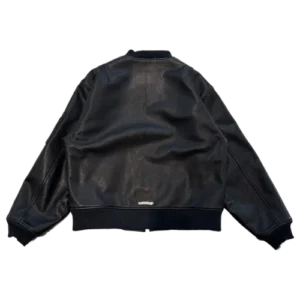 Chrome Hearts Ch Patch Leather Blouson Jacket Black view 2
