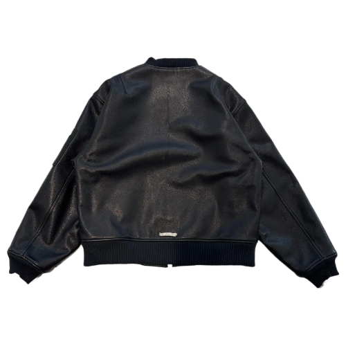 Chrome Hearts Ch Patch Leather Blouson Jacket Black view 2