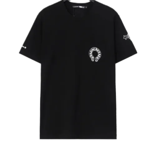 Chrome Hearts Black Cross Horseshoe Logo T Shirt view 2