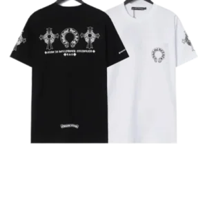 Chrome Hearts Black Cross Horseshoe Logo T Shirt view 3