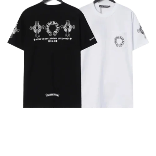 Chrome Hearts Black Cross Horseshoe Logo T Shirt view 3