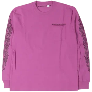 Chrome Hearts Matty Boy Purple Spider Web Long Sleeve Tee view 2