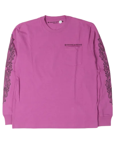 Chrome Hearts Matty Boy Purple Spider Web Long Sleeve Tee view 2
