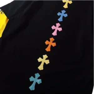 Vibrant Leather Cross Chrome Hearts Long-Sleeve T-Shirt view 3