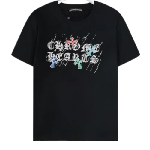 Chrome Hearts Multicolor Logo Black T-Shirt view 2