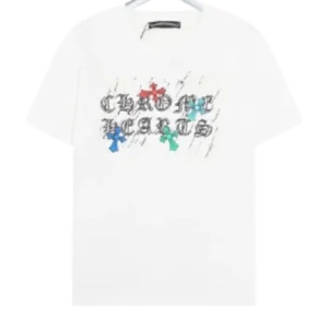 Chrome Hearts Multicolor Logo Short Sleeved T-Shirt