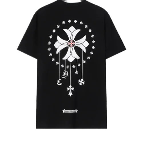 New Chrome Hearts Cross Design T-Shirt