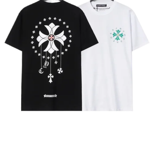 New Chrome Hearts Cross Design T-Shirt view 3