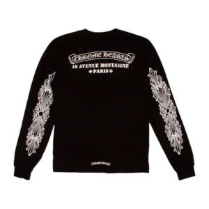 Exclusive Chrome Hearts Paris LS Pocket Tee Black