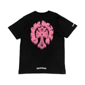 Chrome Hearts Holographic Pink Cross T-Shirt