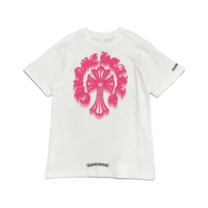 Chrome Hearts Pink Holographic Cross T-Shirt