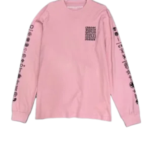 Classic Chrome Hearts Different Logo Pink Long Sleeve Tee view 3