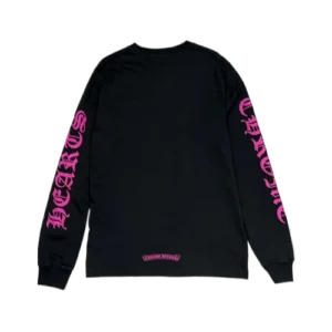 Chrome Hearts Purple Neck Logo Longsleeve Black Tee view 2