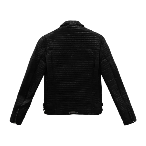 Chrome Hearts Quilted Leather Jacket Black view 2