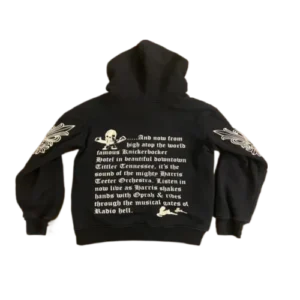 Chrome Hearts Floral Cross Foti Black Zip Up Hoodie