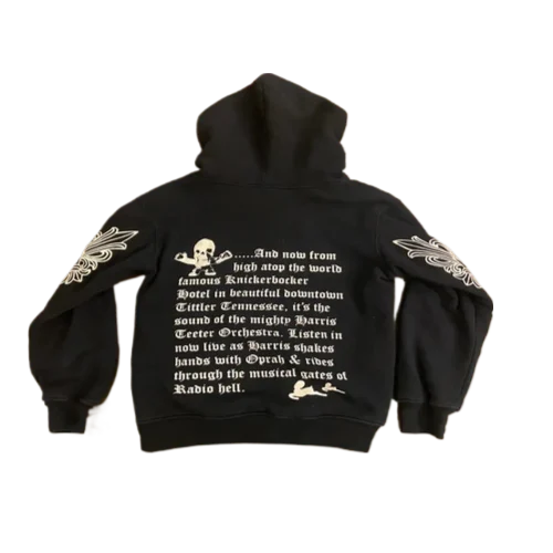 Chrome Hearts Floral Cross Foti Black Zip Up Hoodie