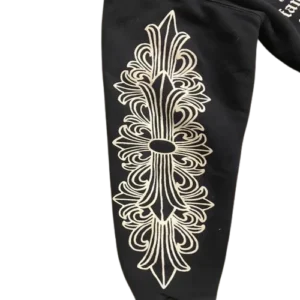 Chrome Hearts Floral Cross Foti Black Zip Up Hoodie view 5