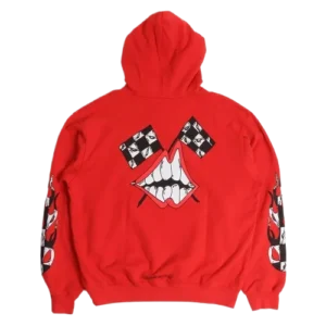 Chrome Hearts 99 Eyes With Lip Red Hoodie