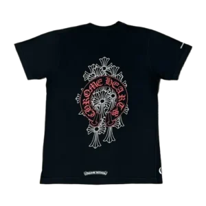 Chrome Hearts Red Horseshoe Logo Tee Black