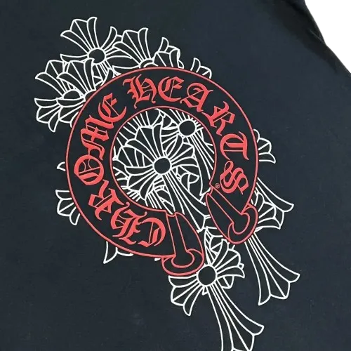 Chrome Hearts Red Horseshoe Logo Tee Black view 3