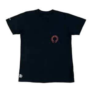 Chrome Hearts Red Horseshoe Logo Tee Black view 2