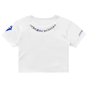 Chrome Hearts Rolling Stones Blue Neck Logo Tee