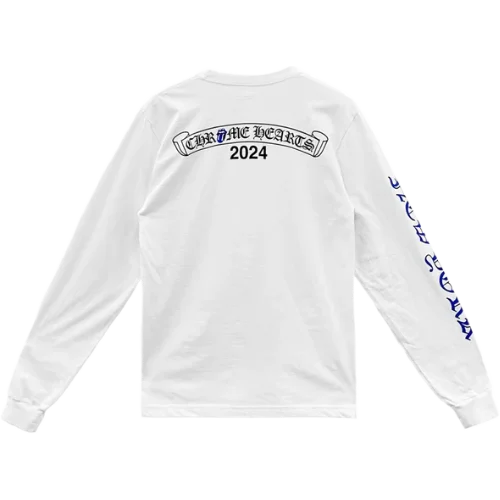 Chrome Hearts Rolling Stones Blue Tongue Long Sleeve T-Shirt