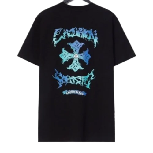 Chrome Hearts Sanskrit Letters Cross Black T-Shirt