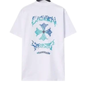 Chrome Hearts Sanskrit Letters Cross White T-Shirt