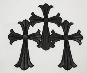 Chrome Hearts Black Leather Cross White T-Shirt view 3