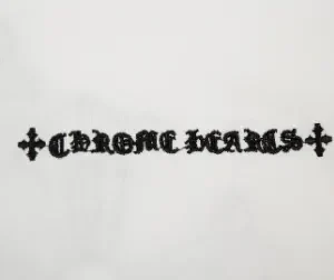 Chrome Hearts Black Leather Cross White T-Shirt view 4
