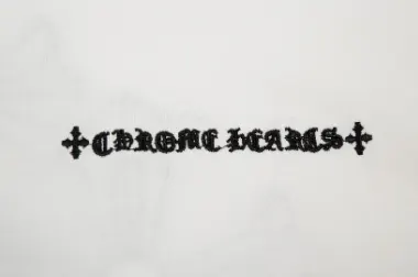 Chrome Hearts Black Leather Cross White T-Shirt view 4