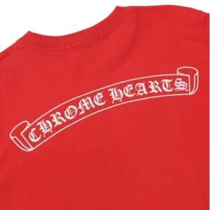Chrome Hearts Logo Sanskrit Red Long Sleeve T-Shirt view 5