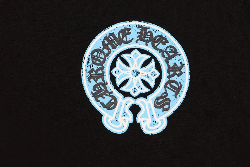 Casual Cool Chrome Hearts Black Tee with Dropped Sleeves view 3