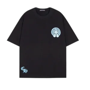 Casual Cool Chrome Hearts Black Tee with Dropped Sleeves view 2